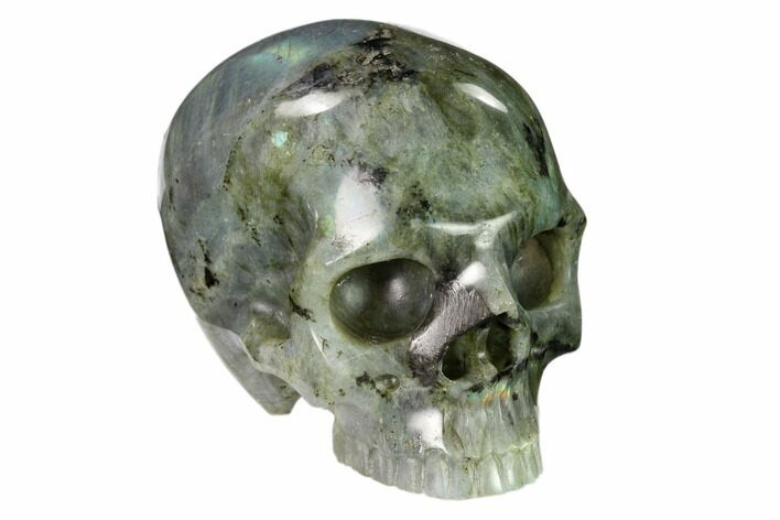 Realistic, Polished Labradorite Skull - Madagascar #151063